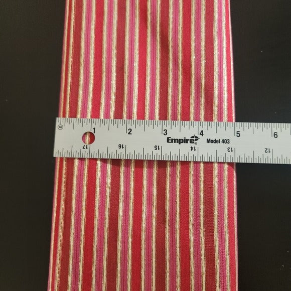 Timothy Hitsman Red and Pink Striped Vintage Clutch Purse With Strap