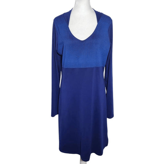 Mountain Hardwear Blue Long Sleeve Dress Size Medium Blue Athleisure Dress