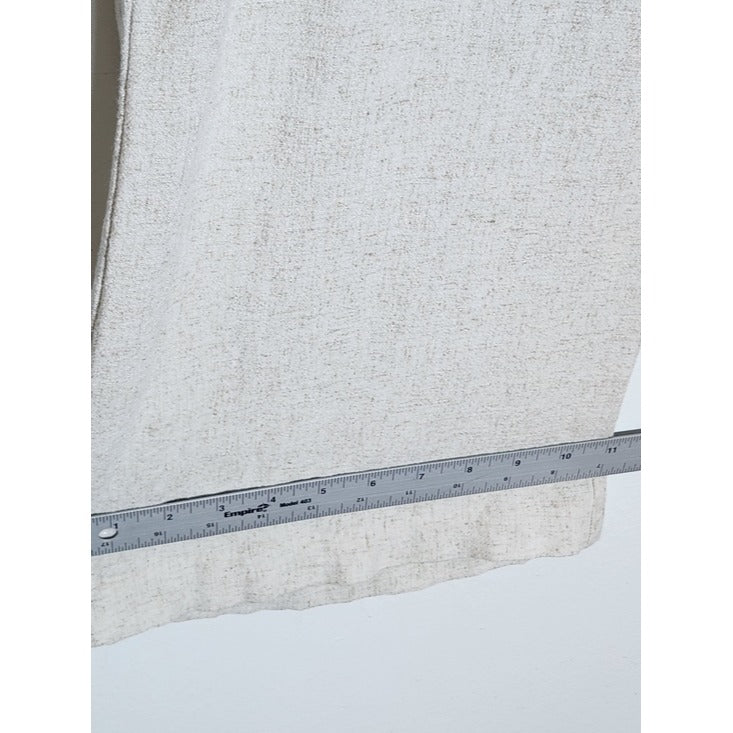 Primark Cream Linen-Blend Textured Pleated Wide Leg Pants Size 12