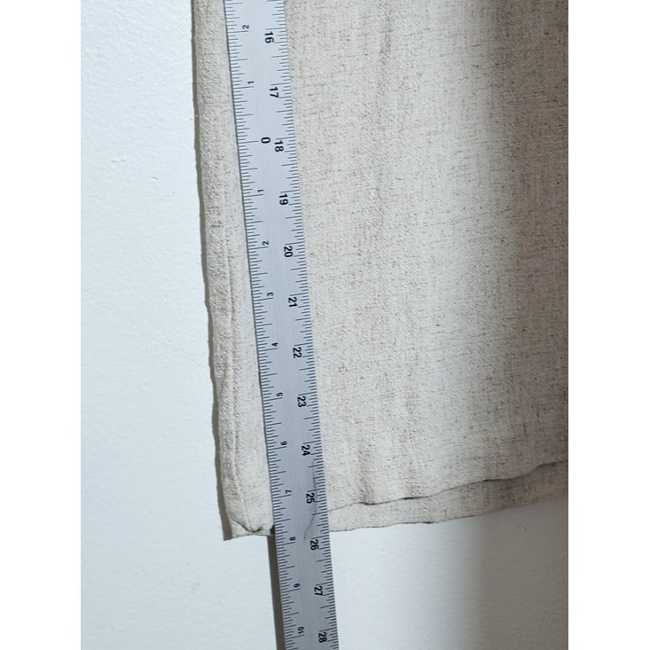Primark Cream Linen-Blend Textured Pleated Wide Leg Pants Size 12