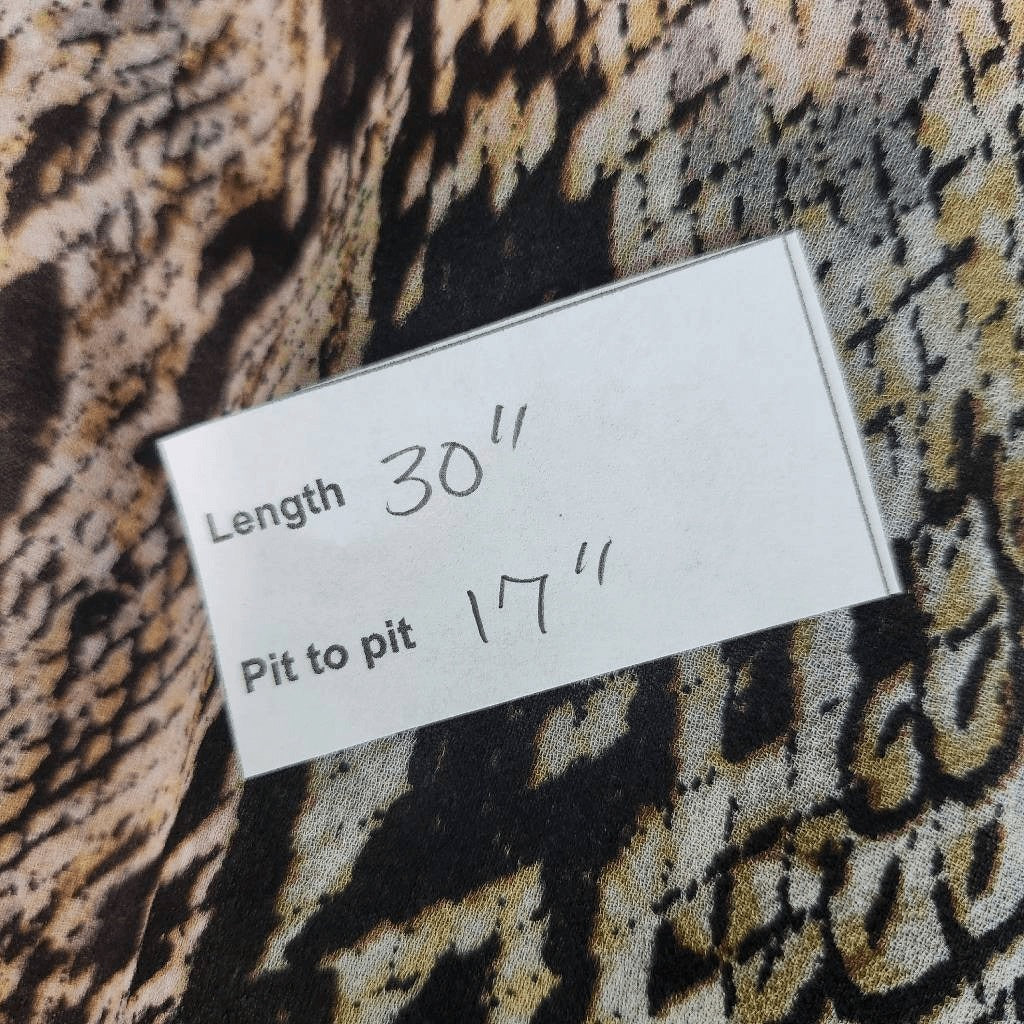 By Together Snakeskin Print Mini Slip Dress Size Small Black and Tan Print Dress