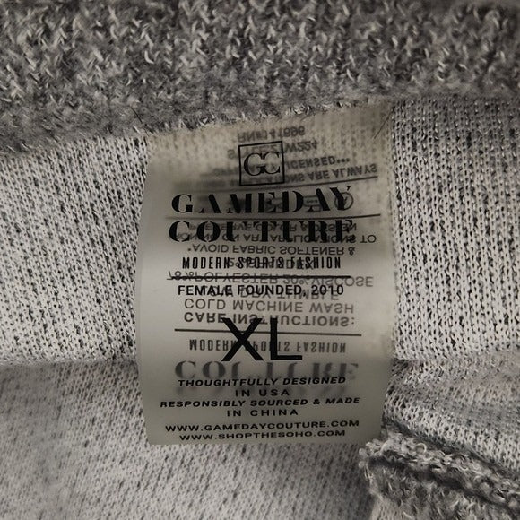 Gameday Couture Memphis Tigers Gray Knit Button-Up Shirt with Logo Size XL