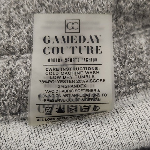 Gameday Couture Memphis Tigers Gray Knit Button-Up Shirt with Logo Size XL