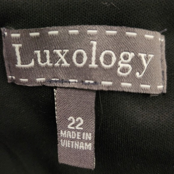 Luxology Black and White Stripe Sleeveless Jumpsuit Size 22