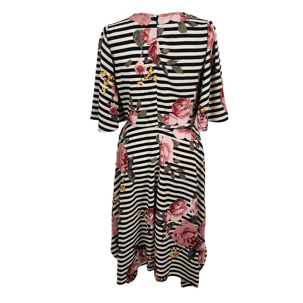 Roolee Black and Pink Floral Dress Size XS Floral Wedding Guest Dress
