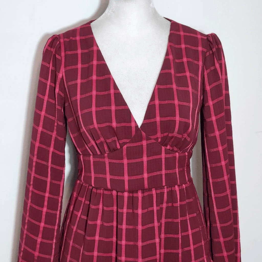 B Darlin Burgundy Tiered Ruffle Mini Party Dress NWT Size 1 Wedding Guest Dress