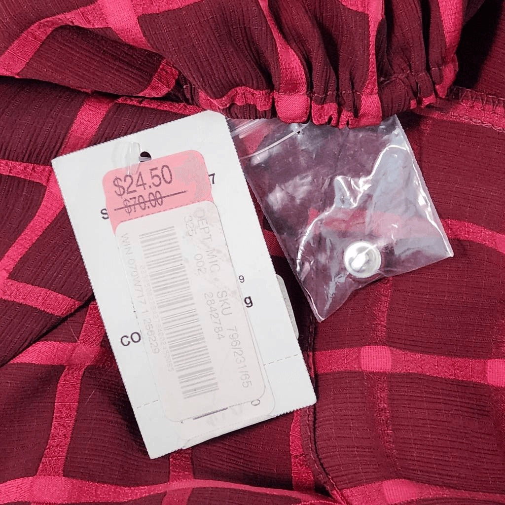 B Darlin Burgundy Tiered Ruffle Mini Party Dress NWT Size 1 Wedding Guest Dress