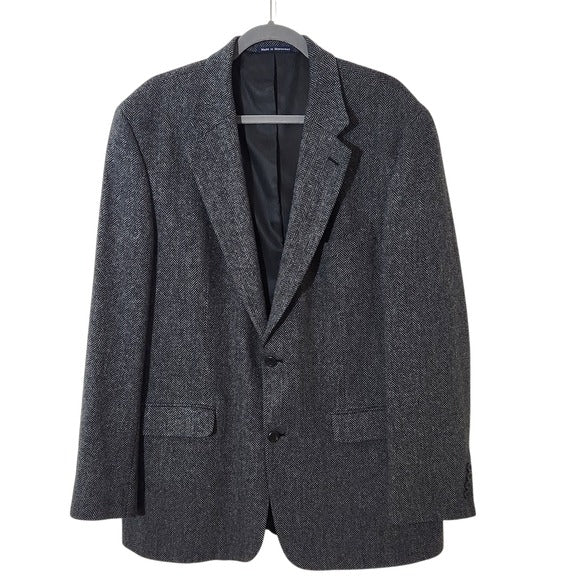 Lands’ End Charcoal Gray Textured Blazer Size 42L Men's Gray Sport Coat