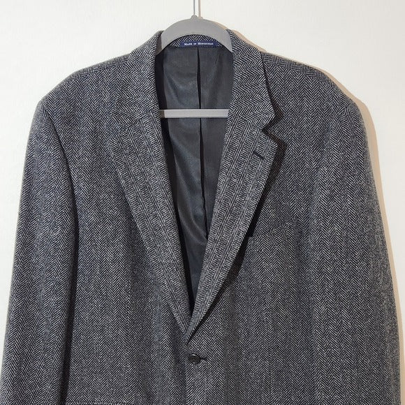 Lands’ End Charcoal Gray Textured Blazer Size 42L Men's Gray Sport Coat