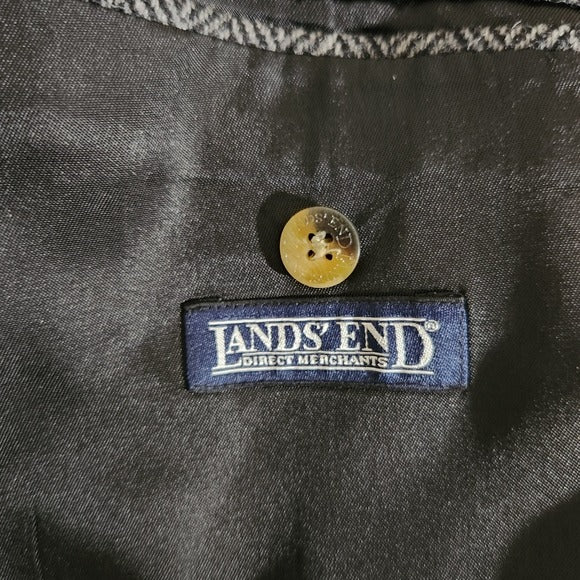 Lands’ End Charcoal Gray Textured Blazer Size 42L Men's Gray Sport Coat
