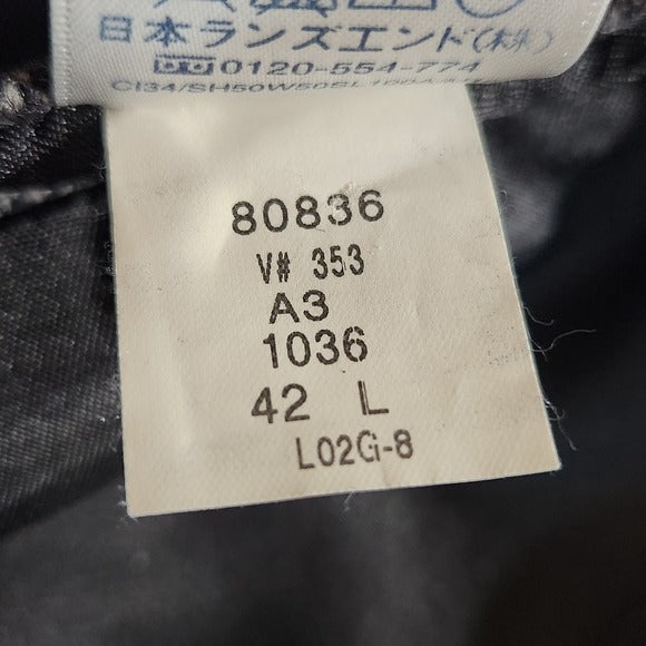 Lands’ End Charcoal Gray Textured Blazer Size 42L Men's Gray Sport Coat