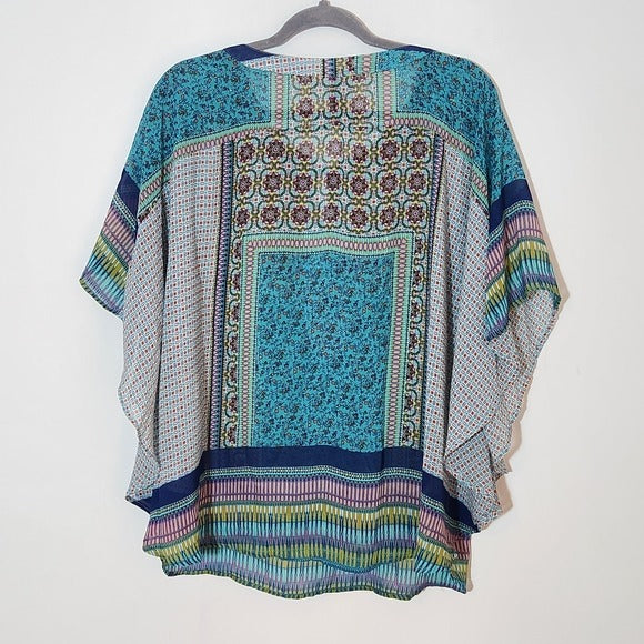 Dress Barn Sheer Poncho Blouse Size 1X