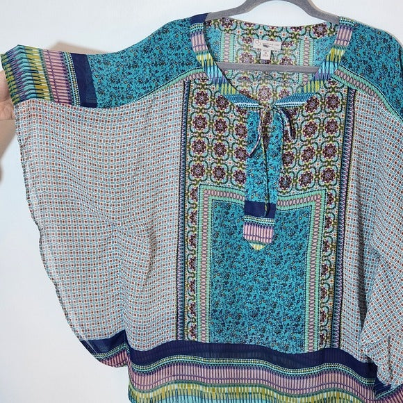 Dress Barn Sheer Poncho Blouse Size 1X