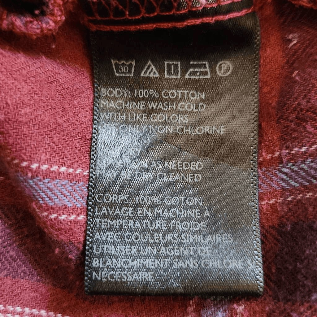 BDG Oversized Red Plaid Flannel High Low Top Size XS UO Plaid Red Flannel Top