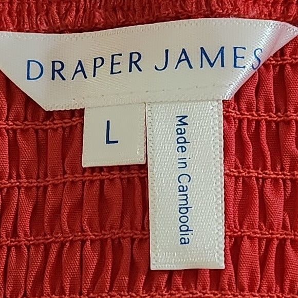 Draper James Red Puffy Sleeve Mini Dress Size Large Draper James Preppy Dress
