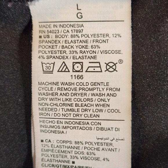 Old Navy Black Sleeveless Activewear Top Size Large Black Cropped Athletic Top