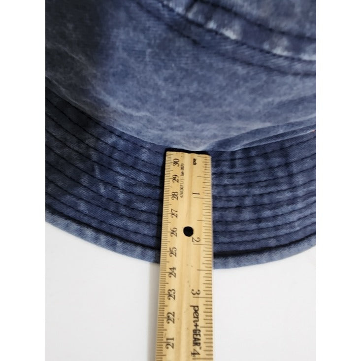Blue Mineral Wash Unisex Bucket Hat One Size