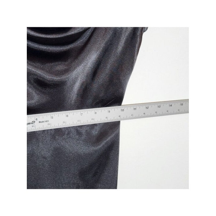 Jump Apparel Black Satin Cocktail Dress Size 3/4