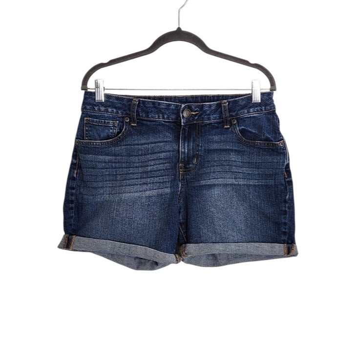 Maurices Medium Wash Cuffed Denim Jean Shorts Size 10