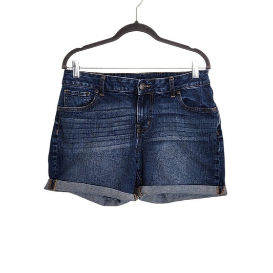 Maurices Medium Wash Cuffed Denim Jean Shorts Size 10