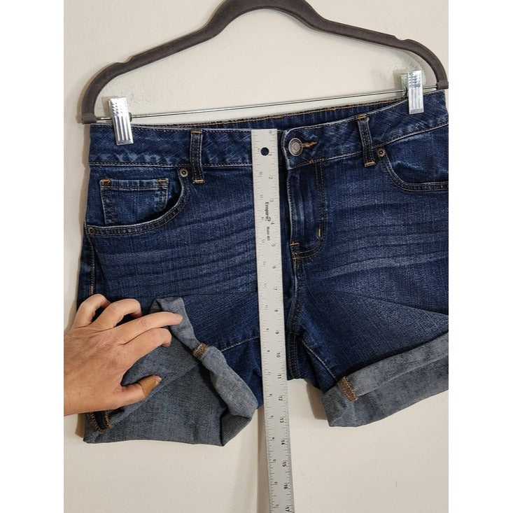 Maurices Medium Wash Cuffed Denim Jean Shorts Size 10