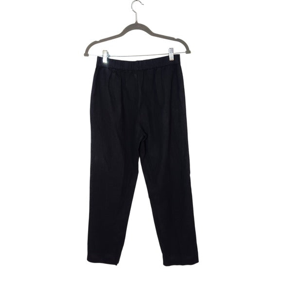 Who What Wear Black Linen Blend Cropped Pants Size 8 NWT