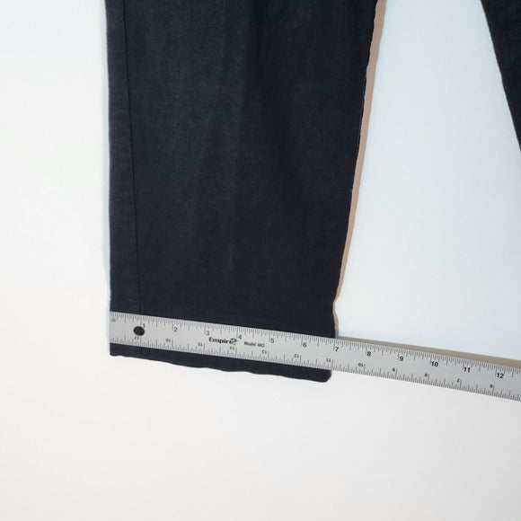 Who What Wear Black Linen Blend Cropped Pants Size 8 NWT