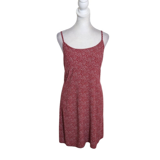 Brandy Melville Red Floral Slip Dress One Size