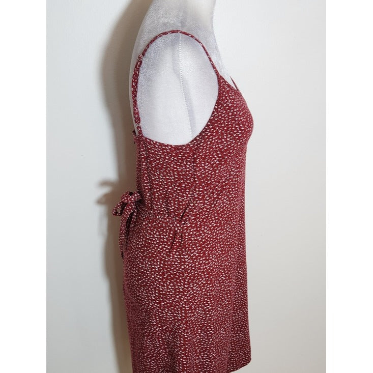 Brandy Melville Red Floral Slip Dress One Size