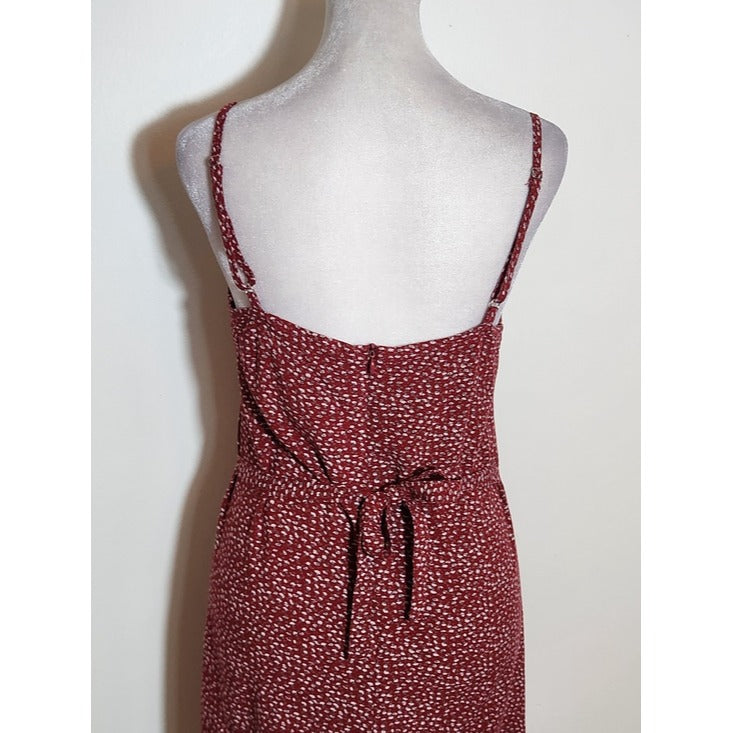 Brandy Melville Red Floral Slip Dress One Size