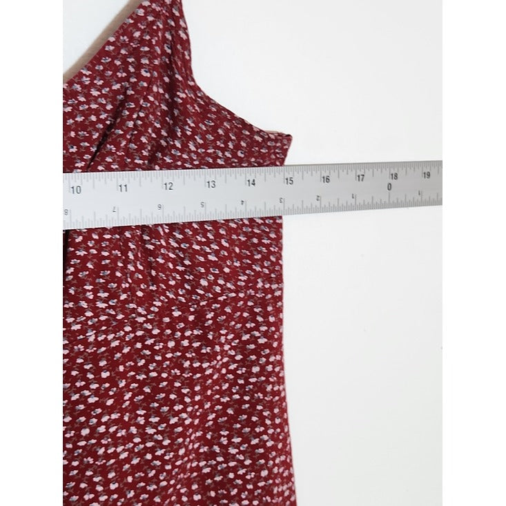 Brandy Melville Red Floral Slip Dress One Size