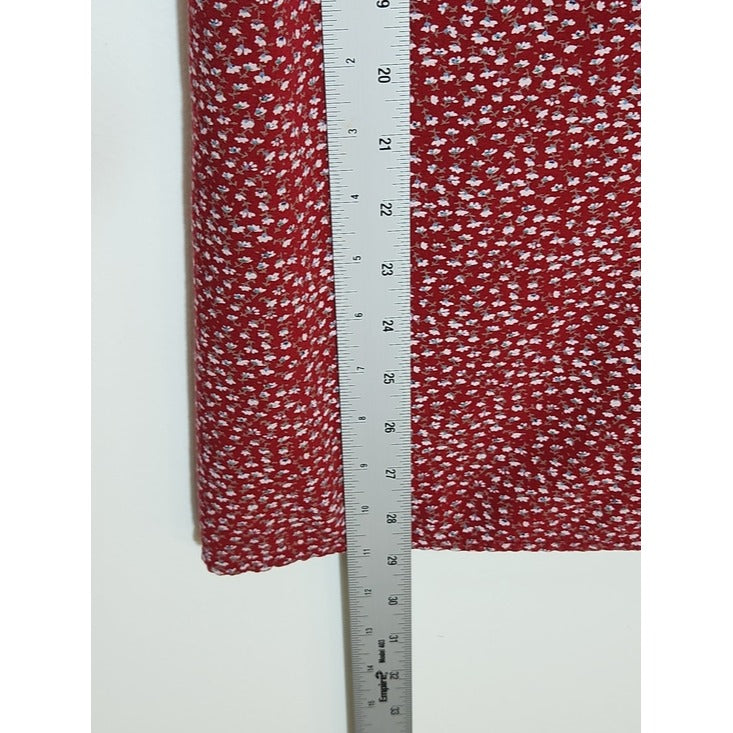Brandy Melville Red Floral Slip Dress One Size