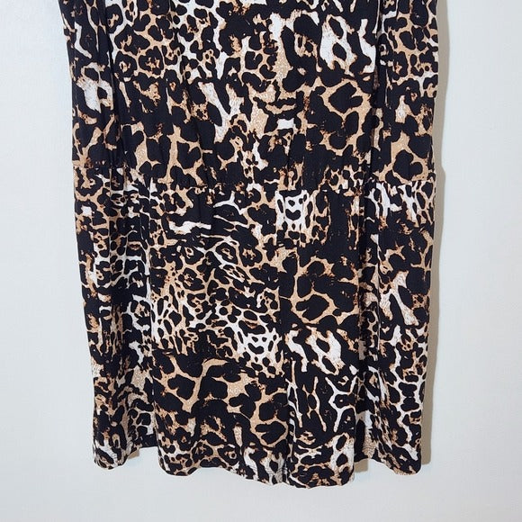 Venus Sleeveless Leopard Print Romper Size 1X Leopard Romper