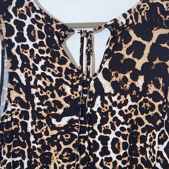 Venus Sleeveless Leopard Print Romper Size 1X Leopard Romper
