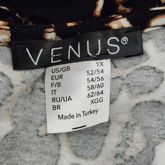 Venus Sleeveless Leopard Print Romper Size 1X Leopard Romper
