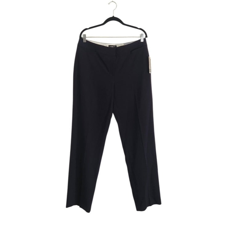 Liz Claiborne Audra Straight Leg Dress Pants Navy Size 12 Long NWT