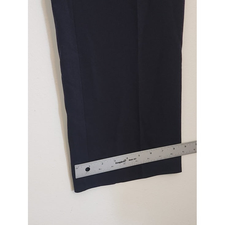 Liz Claiborne Audra Straight Leg Dress Pants Navy Size 12 Long NWT