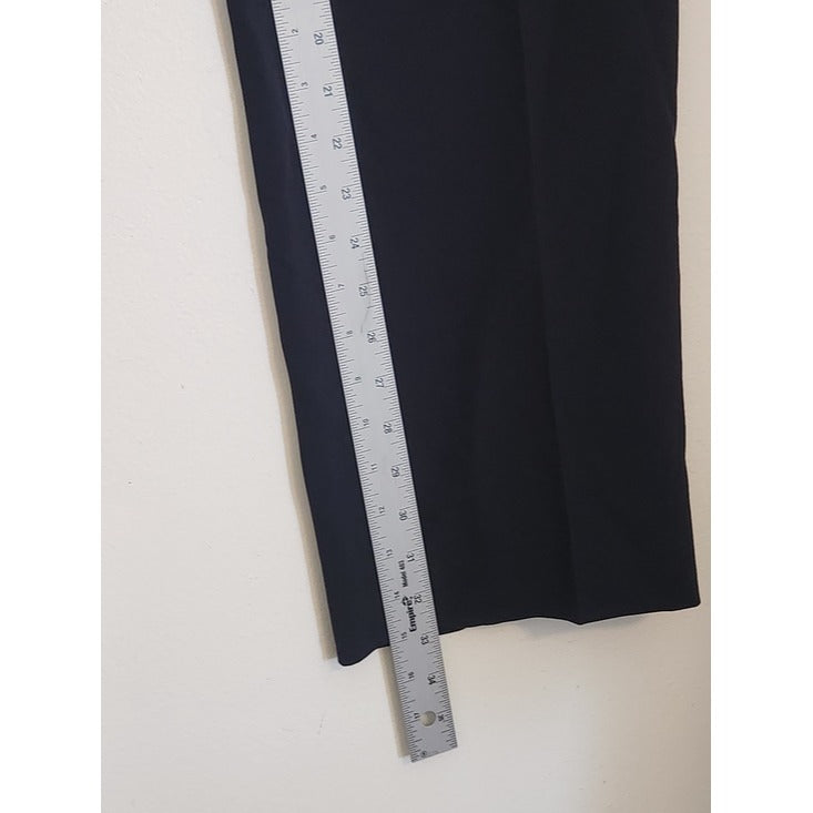 Liz Claiborne Audra Straight Leg Dress Pants Navy Size 12 Long NWT