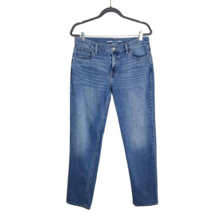 Old Navy Mid Rise The Wow Boyfriend Jeans Medium Wash Blue Size 8