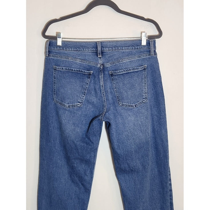 Old Navy Mid Rise The Wow Boyfriend Jeans Medium Wash Blue Size 8