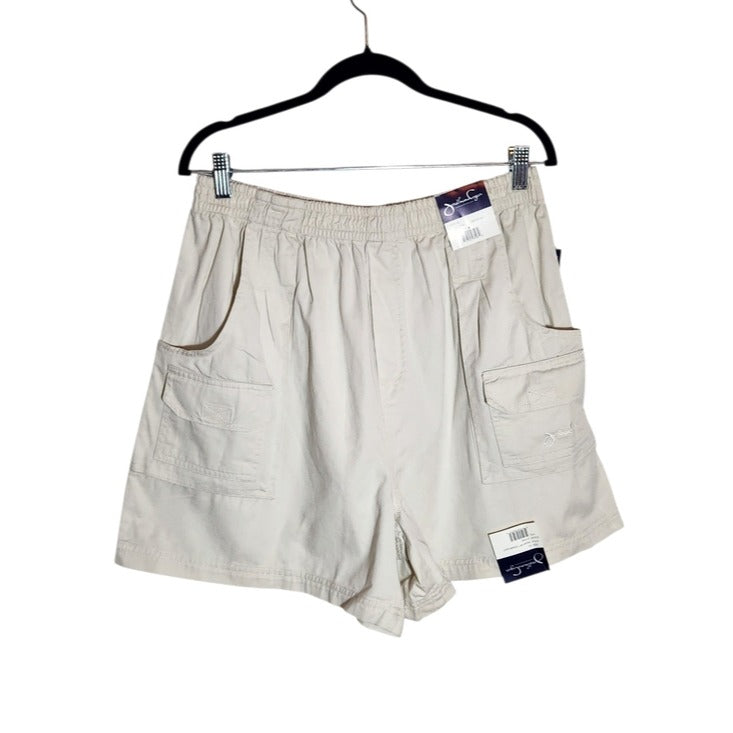 Jonathan Logan Light Khaki Pull-On Cargo Shorts Size XL NWT