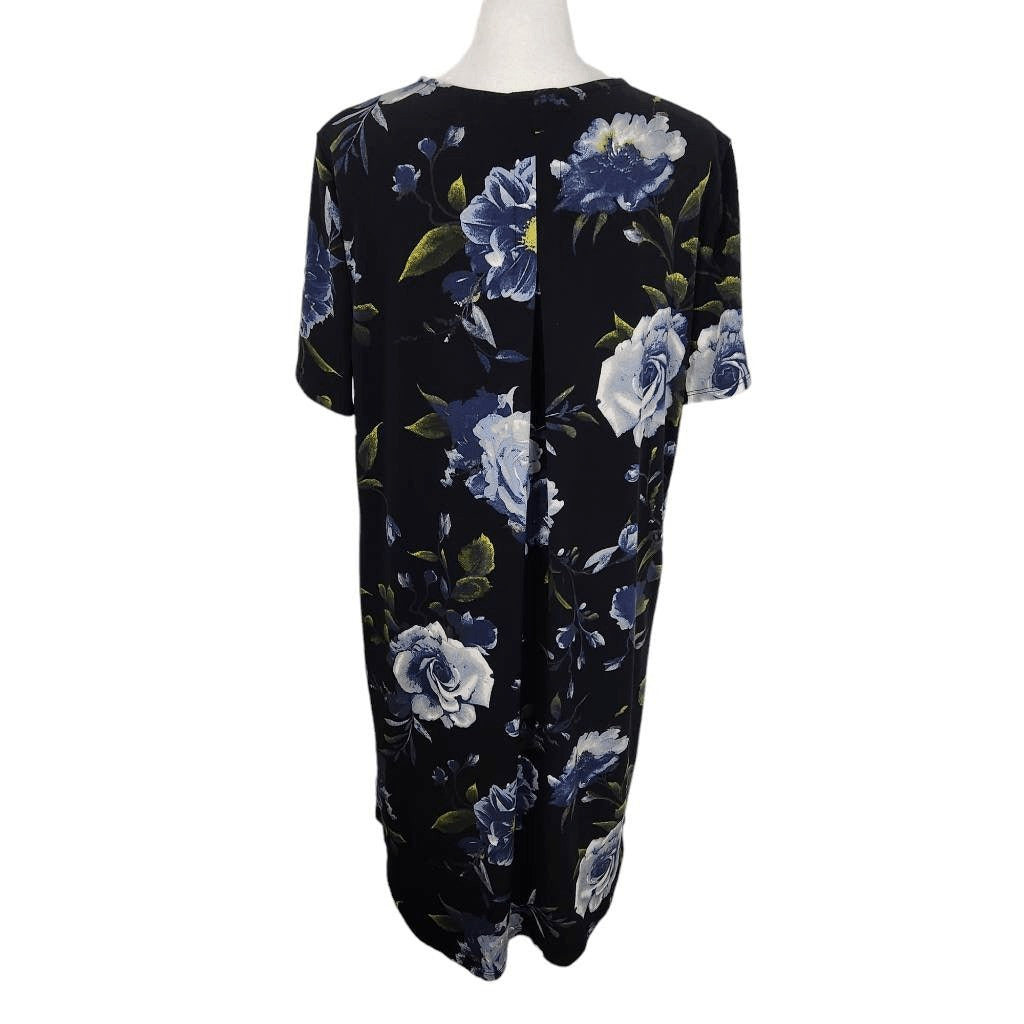 Christian Siriano Black Floral Dress Size Large Shift Dress Wedding Guest Dress