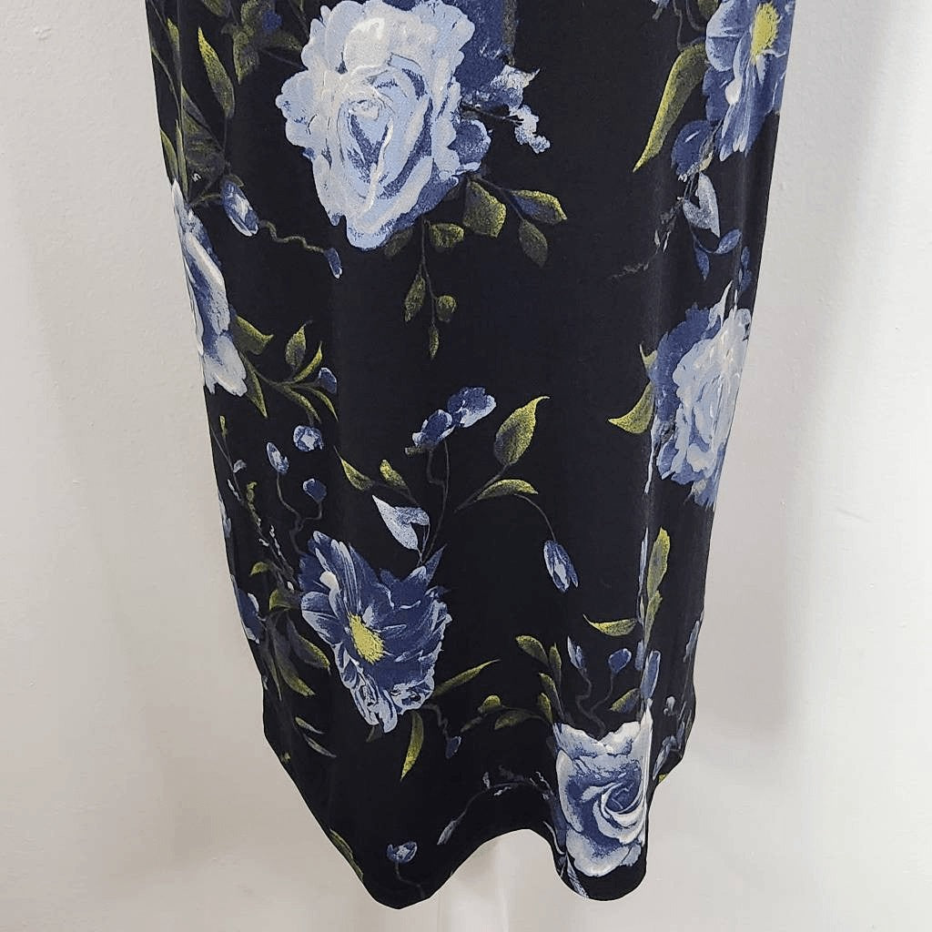 Christian Siriano Black Floral Dress Size Large Shift Dress Wedding Guest Dress