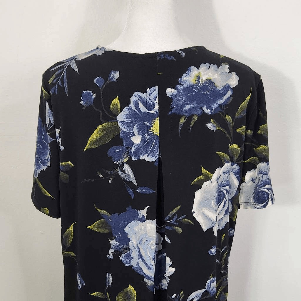 Christian Siriano Black Floral Dress Size Large Shift Dress Wedding Guest Dress
