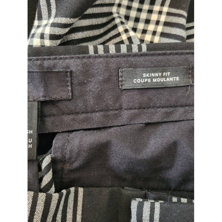 H&M Black and White Plaid Skinny Pants Size 29
