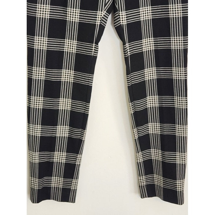 H&M Black and White Plaid Skinny Pants Size 29