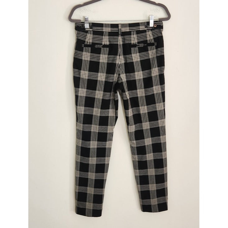 H&M Black and White Plaid Skinny Pants Size 29
