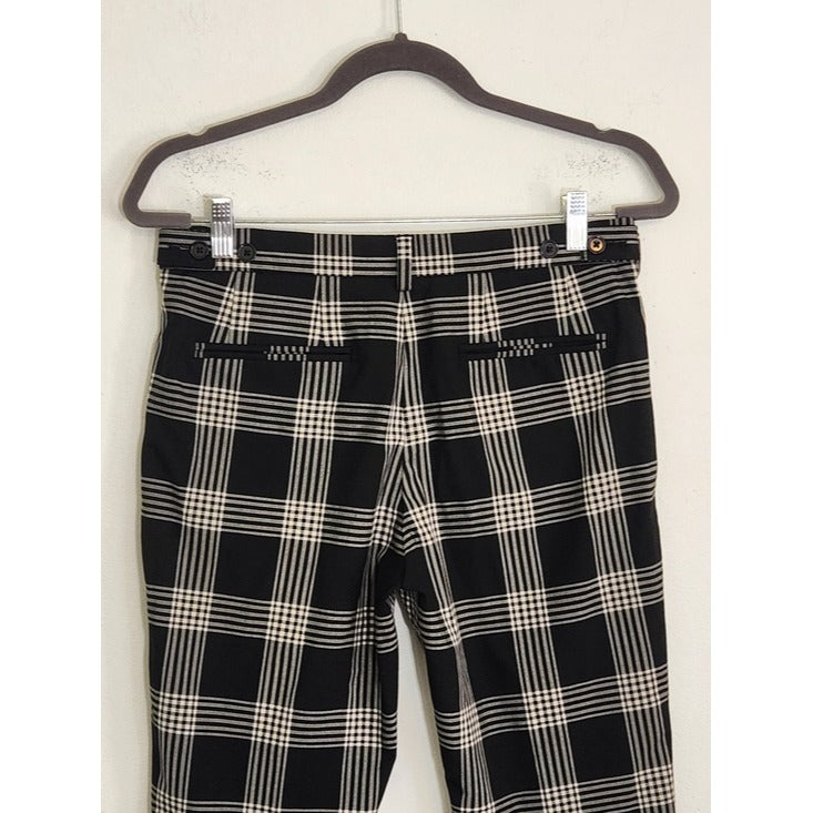 H&M Black and White Plaid Skinny Pants Size 29