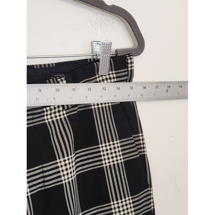 H&M Black and White Plaid Skinny Pants Size 29
