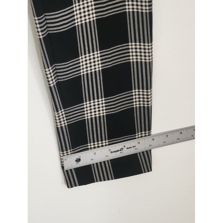 H&M Black and White Plaid Skinny Pants Size 29